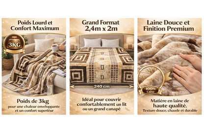 🥶 Couverture Hiver Luxe™ – Douce, épaisse et incroyablement chaude