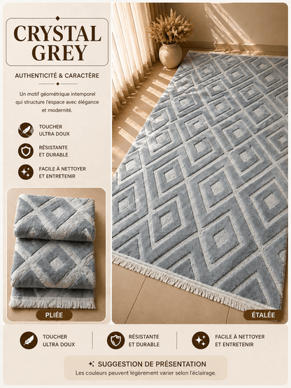 Moquette Crystal Grey - Tons gris doux