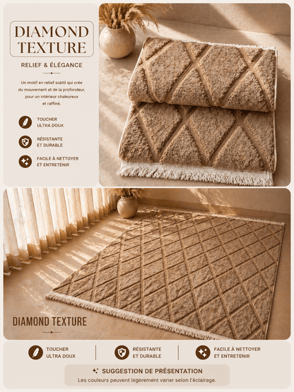 Moquette Diamond Texture - Élégance géométrique