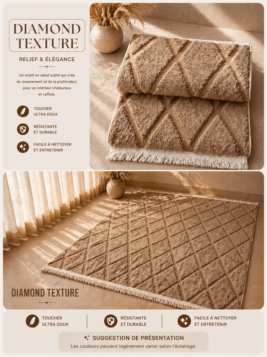 Moquette Diamond Texture - Élégance géométrique