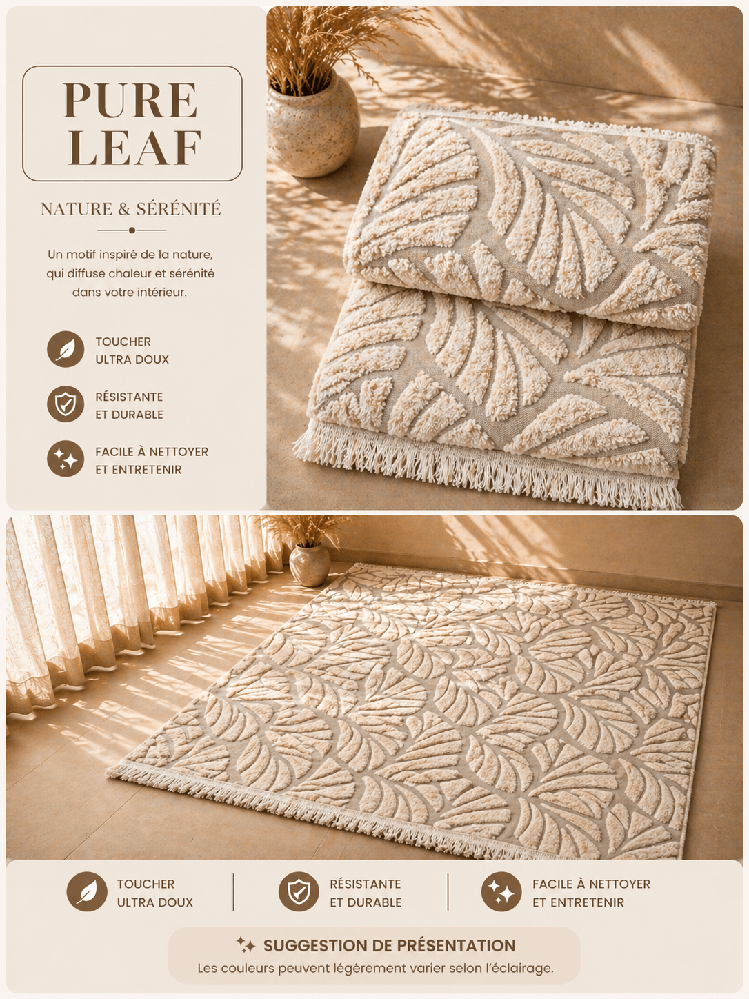 Moquette Premium 3m x 2m – Collection Salon Élégance (18 Modèles)
